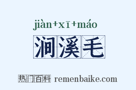 涧溪毛是什么意思的图片